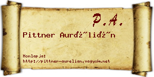 Pittner Aurélián névjegykártya